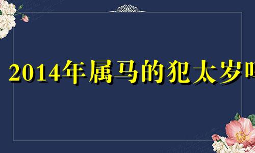 2014年属马的犯太岁吗 2014年属马一生大劫年