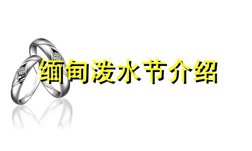 缅甸泼水节介绍 2021年缅甸泼水节是几月几号