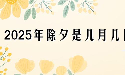 2025年除夕是几月几日