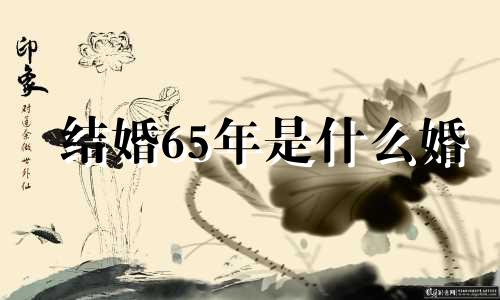 结婚65年是什么婚