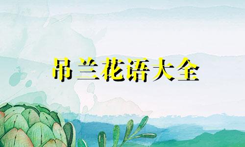 吊兰花语大全 寓意是什么