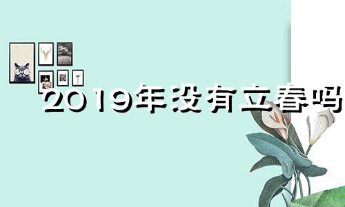 2019年没有立春吗? 19年没有立春的年份可以结婚吗