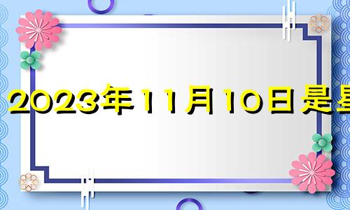 2023年11月10日是星期几 2023年十一月