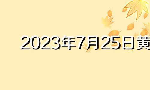 2023年7月25日黄历 2023年7.15日