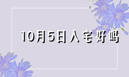 10月5日入宅好吗 2023年10月10日黄历