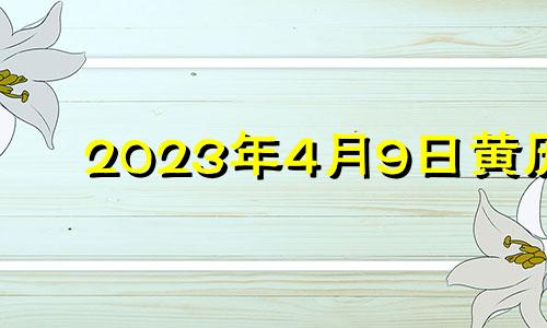 2023年4月9日黄历 2023年四月初九是几月几号