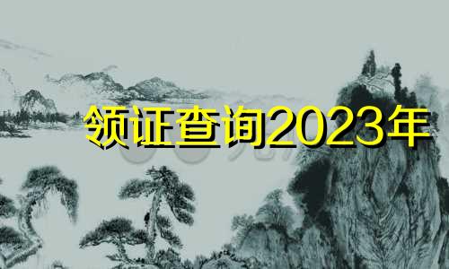 领证查询2023年 领证日子查询