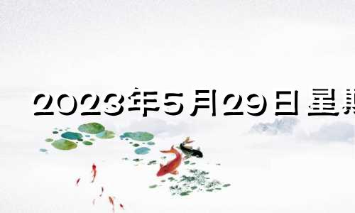 2023年5月29日星期几 2023年五月20号是黄道吉日吗