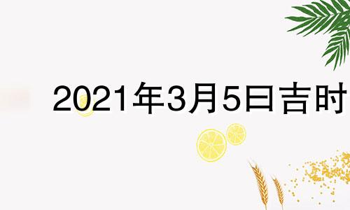 2021年3月5曰吉时 2021年3月5日黄道吉时查询