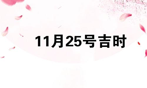 11月25号吉时 2022年11月25日黄历