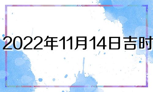 2022年11月14日吉时查询 2020年11月14号吉时