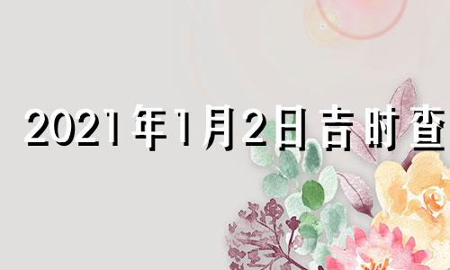 2021年1月2日吉时查询 2021年一月二号吉时