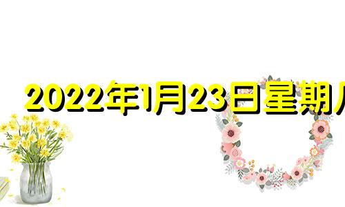 2022年1月23日星期几? 1月23日星期几?