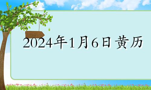 2024年1月6日黄历 阳历2014年1月6日是什么星座