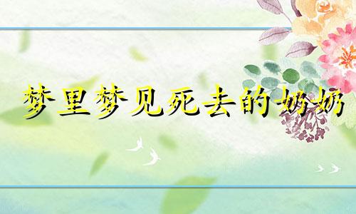 梦里梦见死去的奶奶 一梦见死去的奶奶