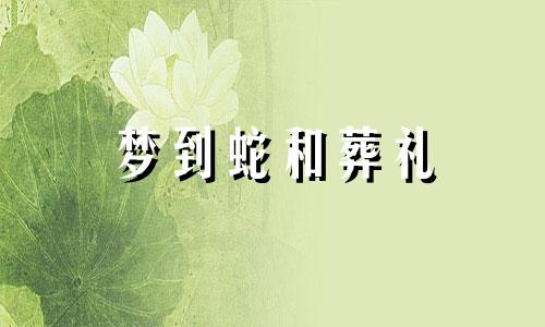 梦到蛇和葬礼 梦见大葬蛇并杀死它