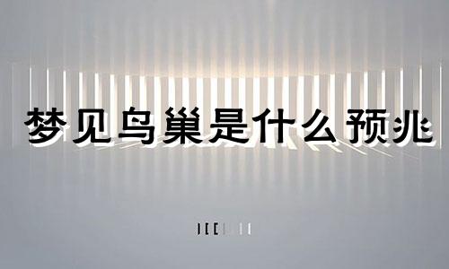 梦见鸟巢是什么预兆 梦见鸟巢和小鸟是什么意思