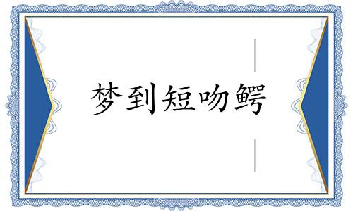 梦到短吻鳄 梦见一只鳄鱼喜欢我亲近我