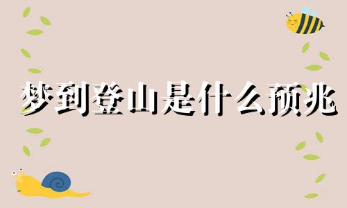 梦到登山是什么预兆 梦到登山顶