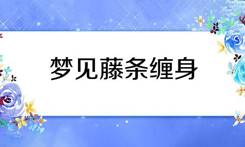 梦见藤条缠身 梦见藤条死死地缠着自己