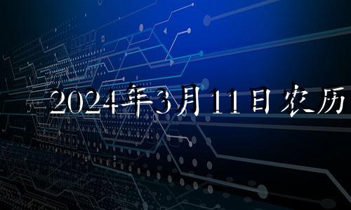 2024年3月11日农历 2023年4月11号