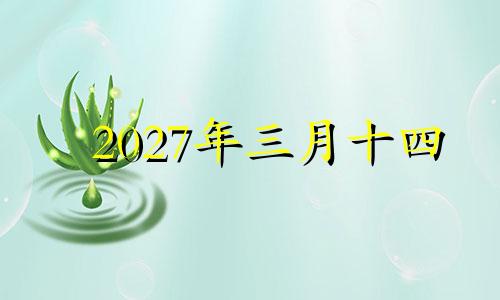 2027年三月十四 2027年三月十四号是什么日子