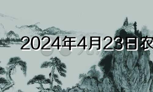 2024年4月23日农历 2023年4月23日